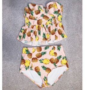 Cute Pineapple Two Piece Bathing suit